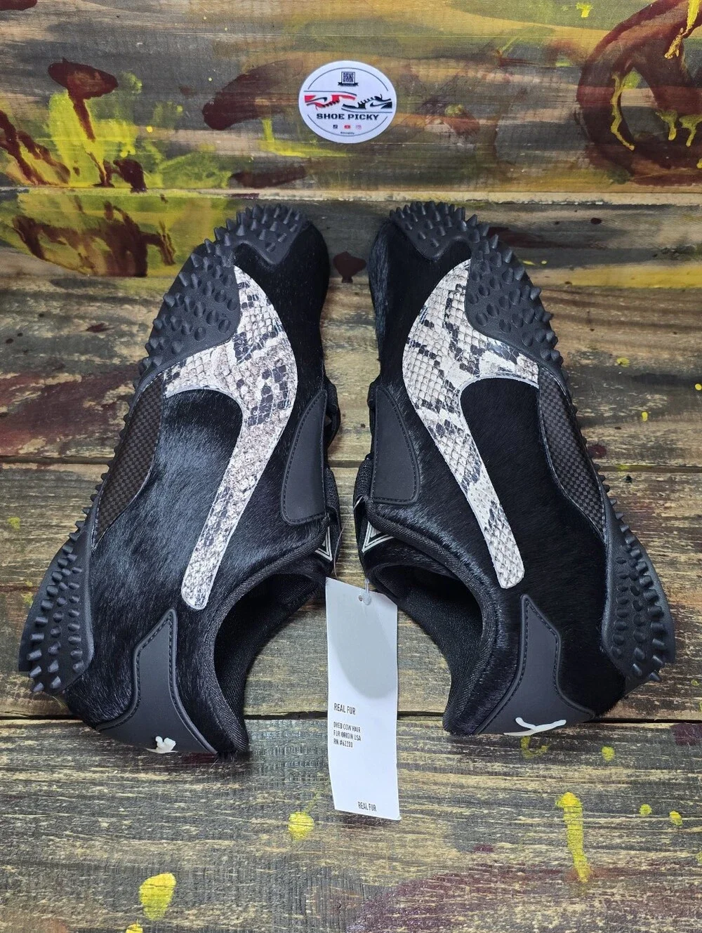 Puma‎ Men A$AP ROCKY Mostro Sneakers Black/Desert Dust FUR 406497-01 Sz 9.5 New